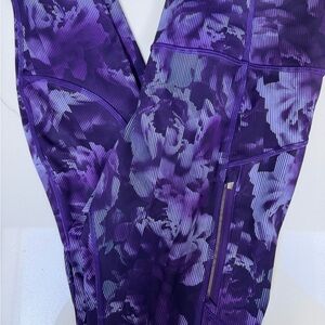 Athleta Purple Floral Leggings
